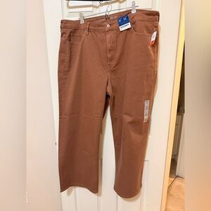 Old Navy Extra High Rise Wide Leg Jeans in Brown Size 22